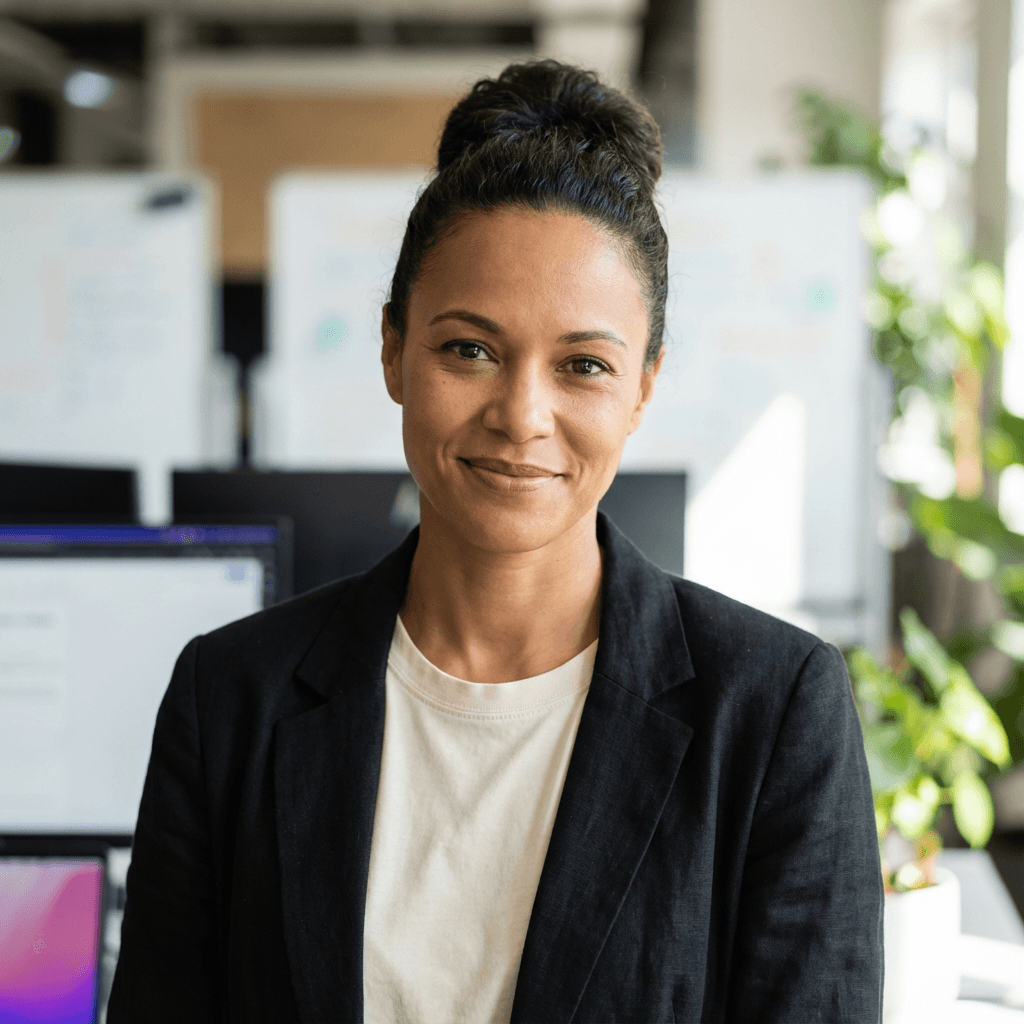 Ava Thompson in a modern office