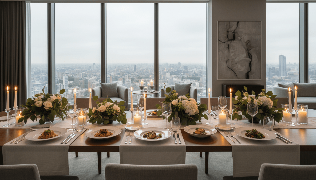 Modern industrial venue with a styled private dinner setup